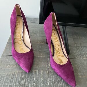 Sam Edelman Hazel Suede Heels - Purple 7M